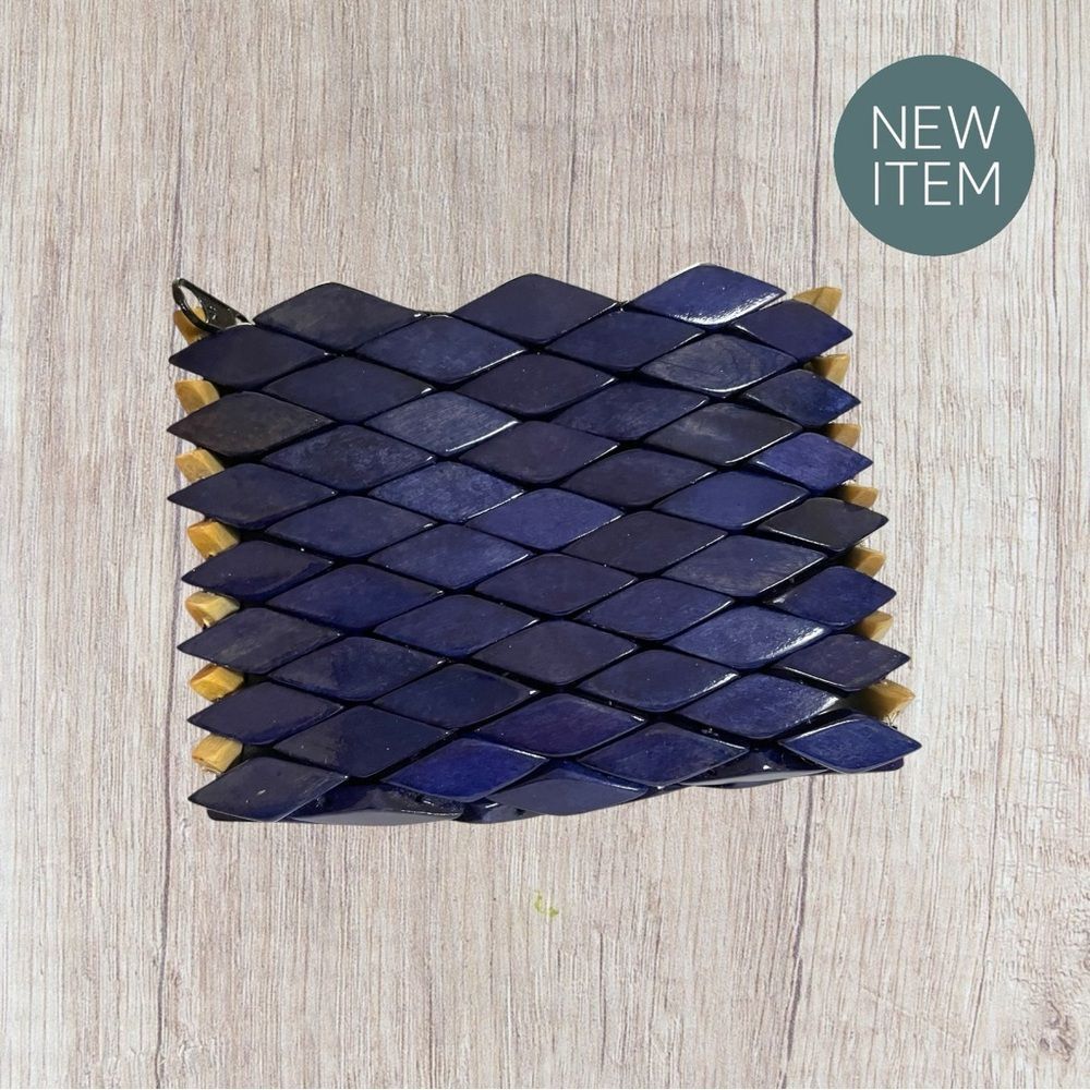 Navy Blue Brazilwood Coin Purse